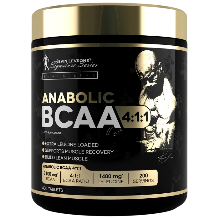 Kevin Levrone ANABOLIC BCAA 4:1:1 400 tablets | Enhanced Endurance | Designed for High-Intensity Training & Active Lifestyles | Supports Quick Muscle Recovery | 200 Serving | 20579-KXCI Levrone Black | 20579-KXCI