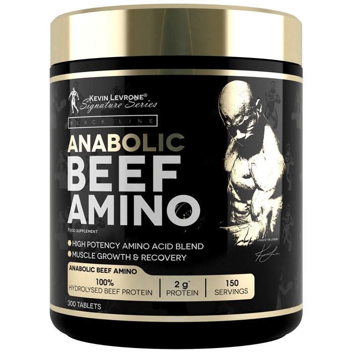 Kevin Levrone ANABOLIC BEEF AMINO 300 tablets | Premium Hydrolyzed Amino for Muscle Growth & Recovery | Optimal Absorption, Concentrated Amino Acids | Ideal for Athletes & Bodybuilders | 34562-THNU Levrone Black | 34562-THNU