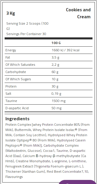 Kevin Levrone Anabolic Mass, 3 Kg, Contributes to a Growth in Muscle Mass | 43890-WYME Levrone Black | 43890-WYME