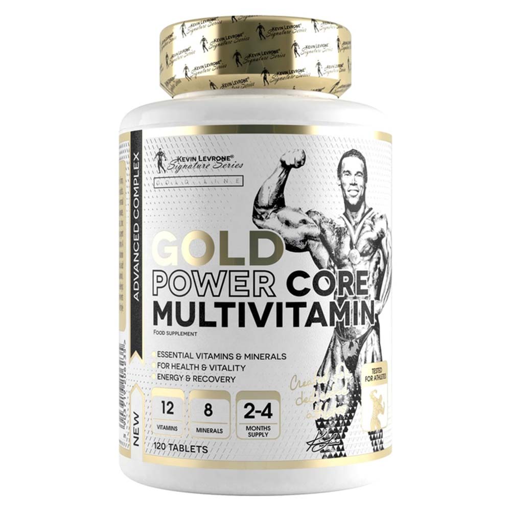 Kevin Levrone Gold Power Core Multivitamin, 120 Tablets, Contains Vitamins and Minerals, Recommended for Physically Active Adults. | 15689-IDOL Levrone Gold | 15689-IDOL