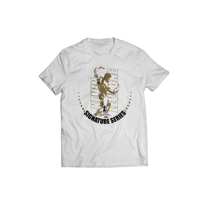 Kevin Levrone T-shirt White/Gold logo 170 g 5903719254885 | 52409-MASQ Levrone Merch | 52409-MASQ